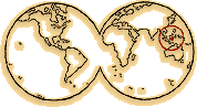 World map showing Borneo